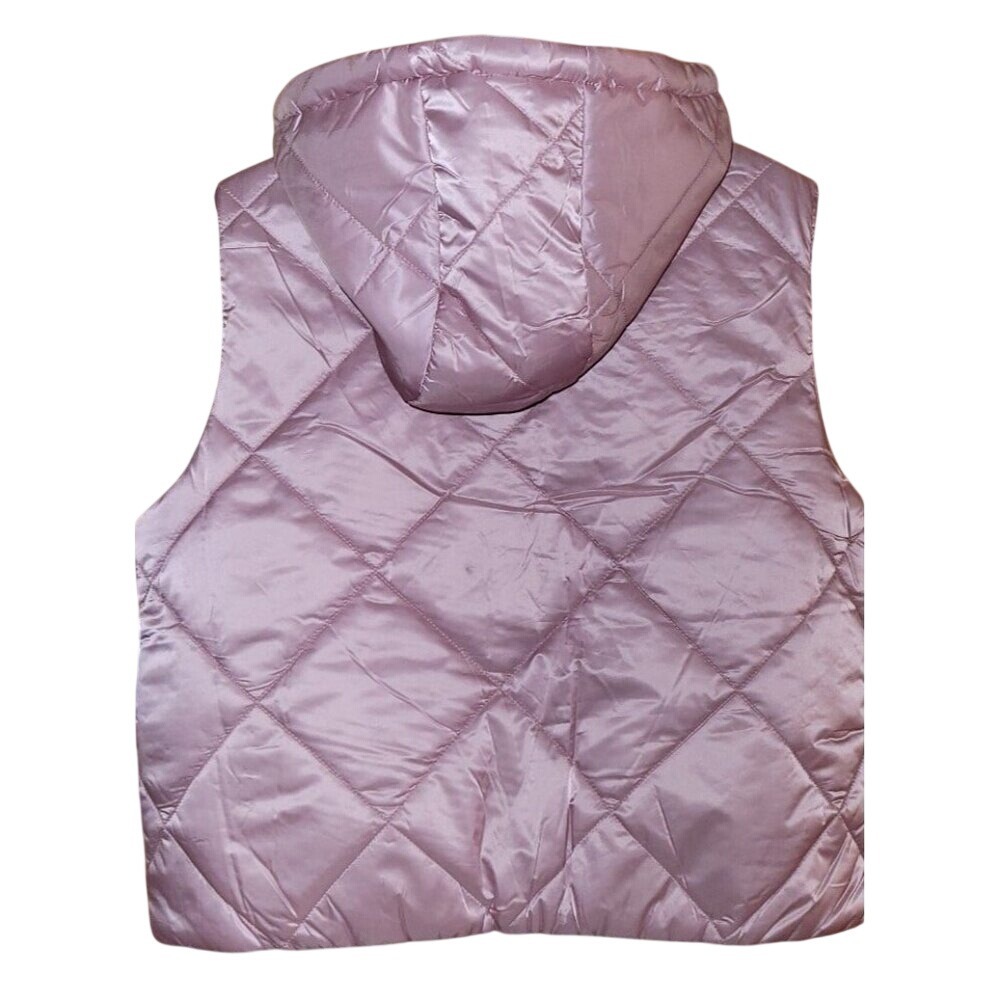 Marc New York Puffer Vest Womens PXL Mauve New Quilted Hooded M4PQH832 - Picture 3 of 5